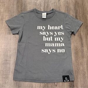 Trilogy Design Kids Gray Graphic Mama Tee